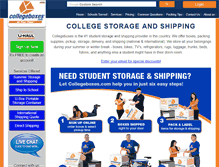 Tablet Screenshot of collegeboxes.com